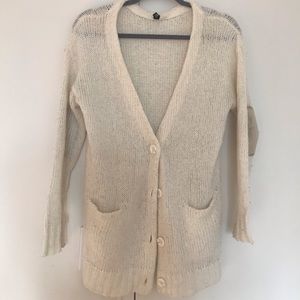 H&M cream knit cardigan